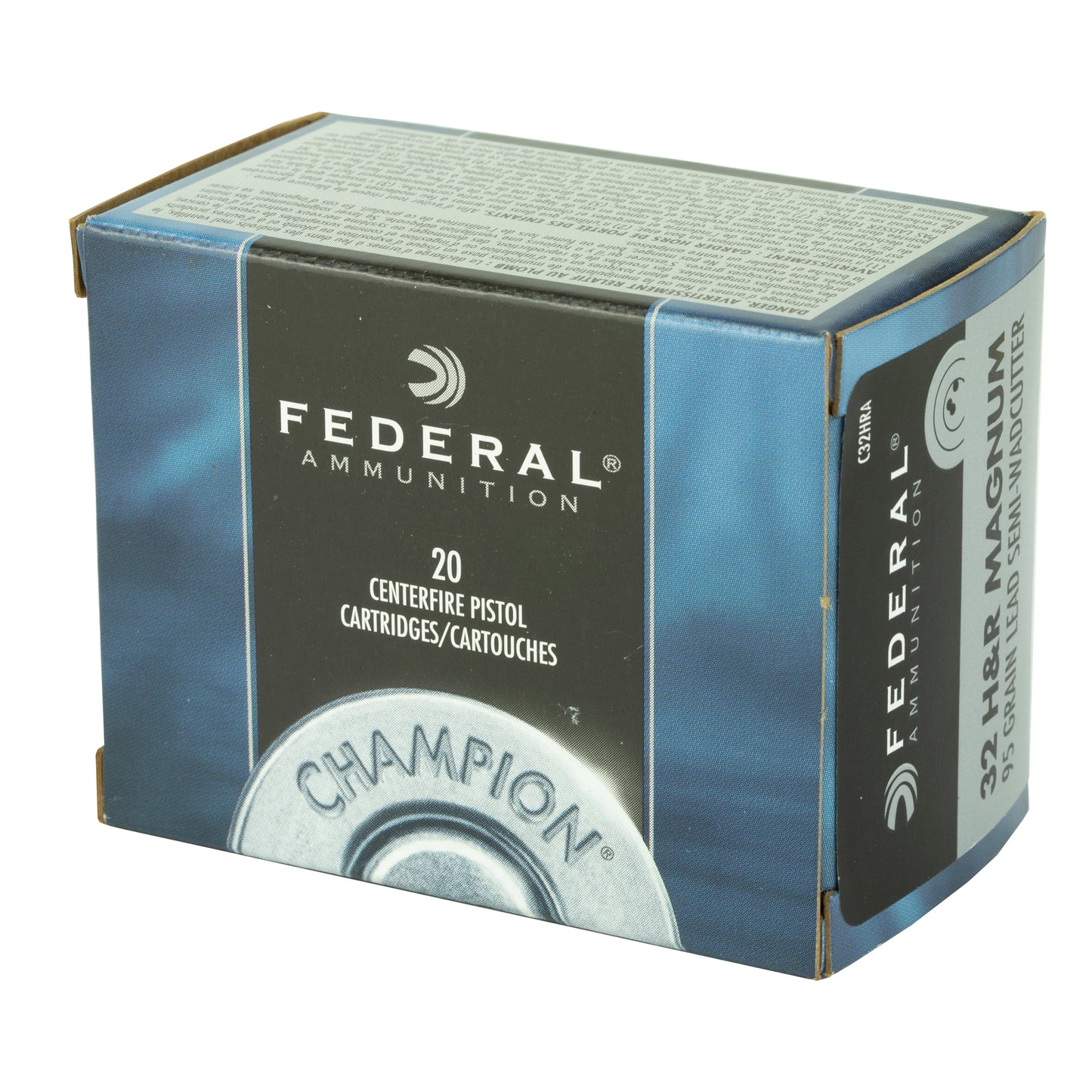 Federal Champion .32 H&R Lead Semi Wadcutter Ammunition * 95 Grain, 20 Rounds Per Box