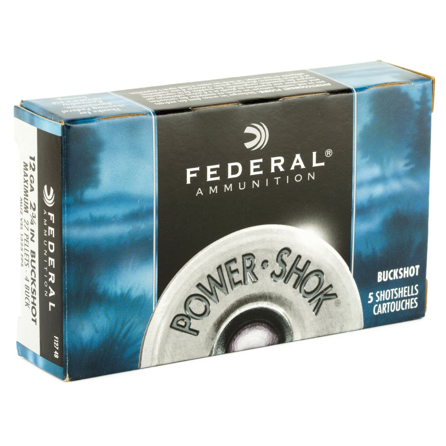 Federal PowerShok 12 Gauge 2.75-Inch 4 Buckshot - Tight Pattern Performance for Hunting and Home Defense