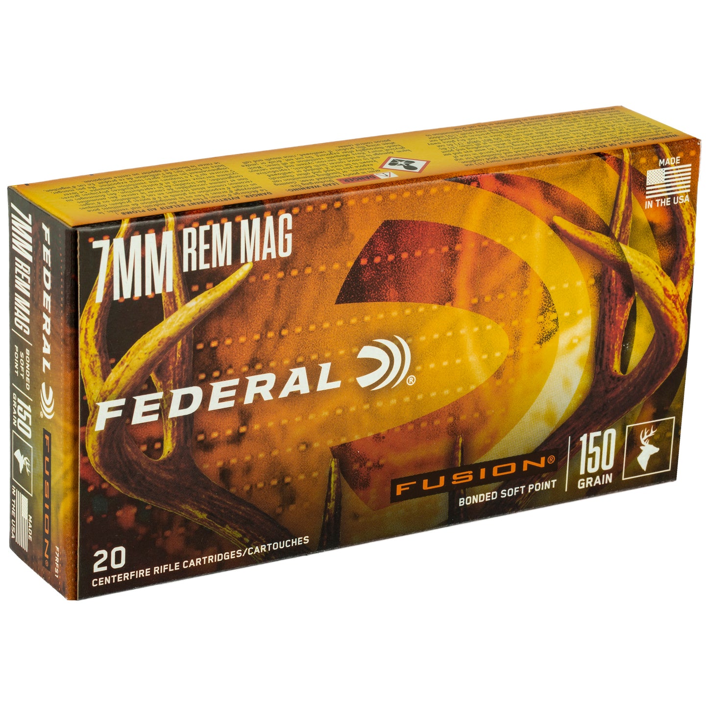 Federal Fusion 7mm Remington 150 Grain Boat Tail Rifle Ammunition (20 Rounds per Box)