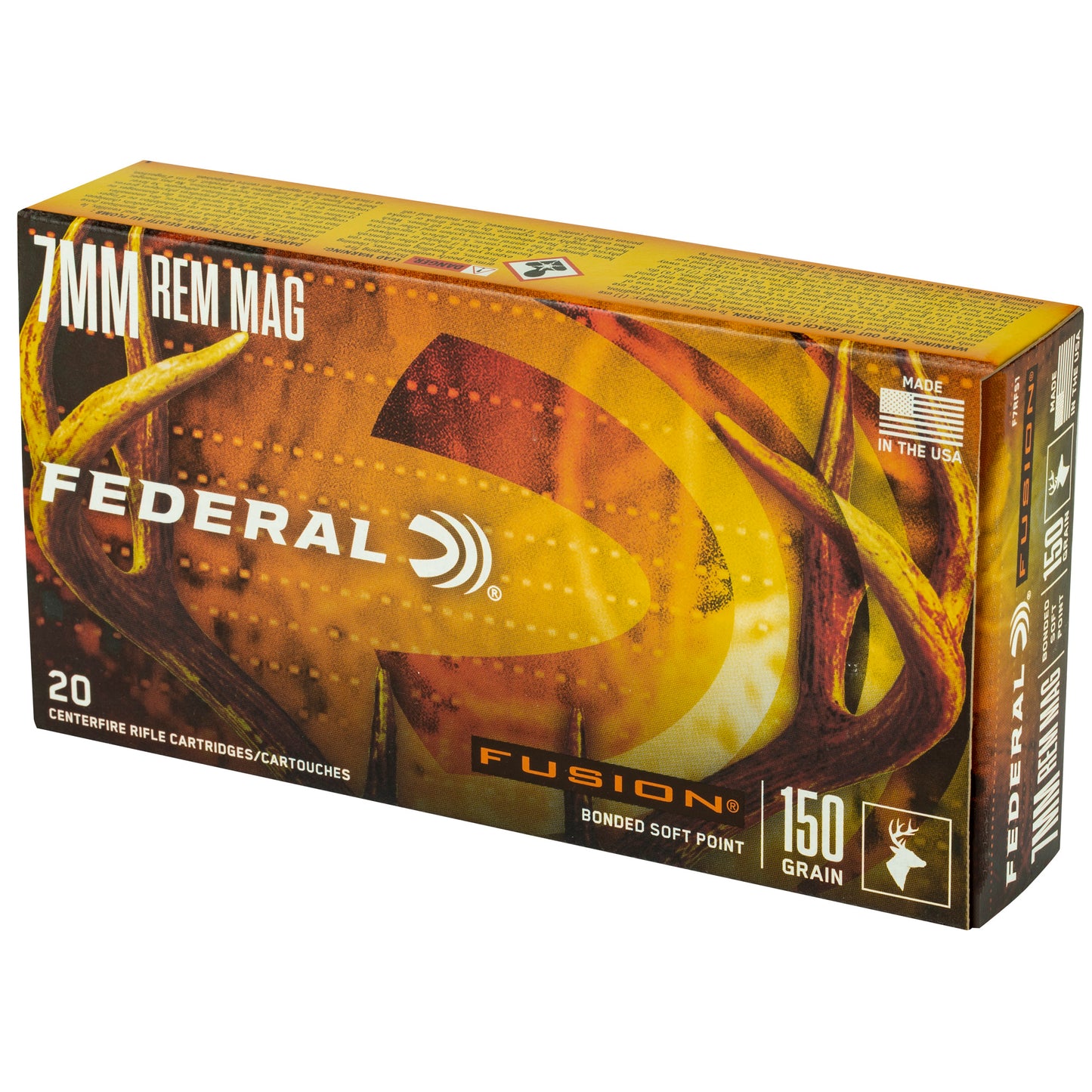Federal Fusion 7mm Remington 150 Grain Boat Tail Rifle Ammunition (20 Rounds per Box)