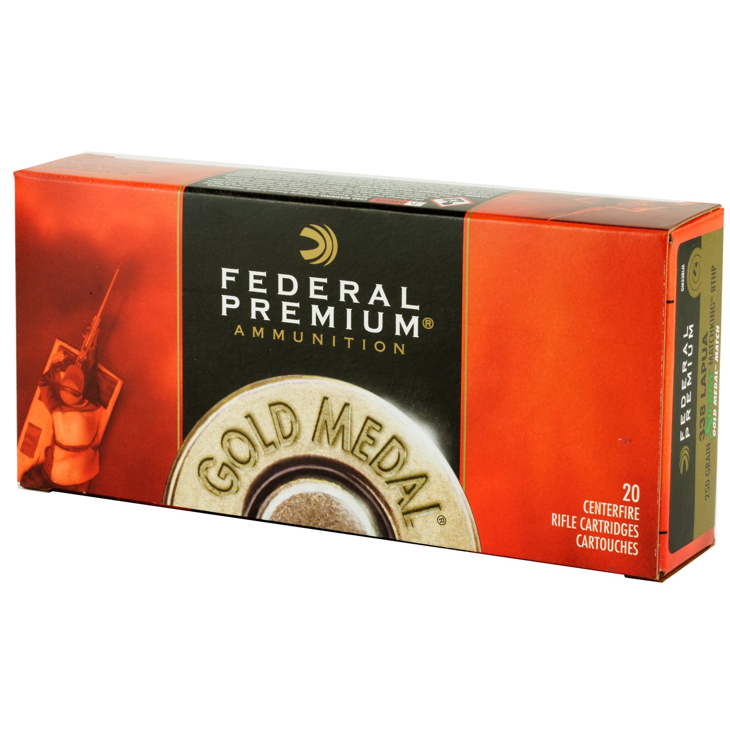 Federal Gold Medal 338 Lapua 250-Grain Boat Tail Hollow Point Rifle Ammunition - Precision Match Grade