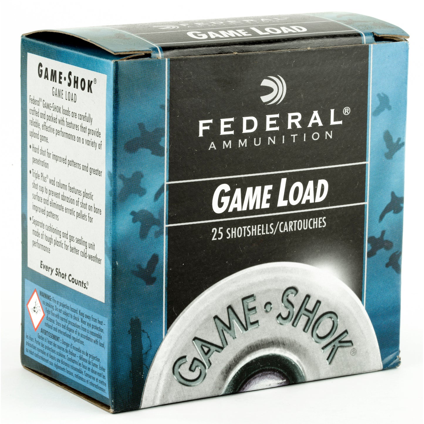 Federal Game Load 12 Gauge 2 3/4 Inch Shotshell - 1 Ounce #8 Shot, Box of 25
