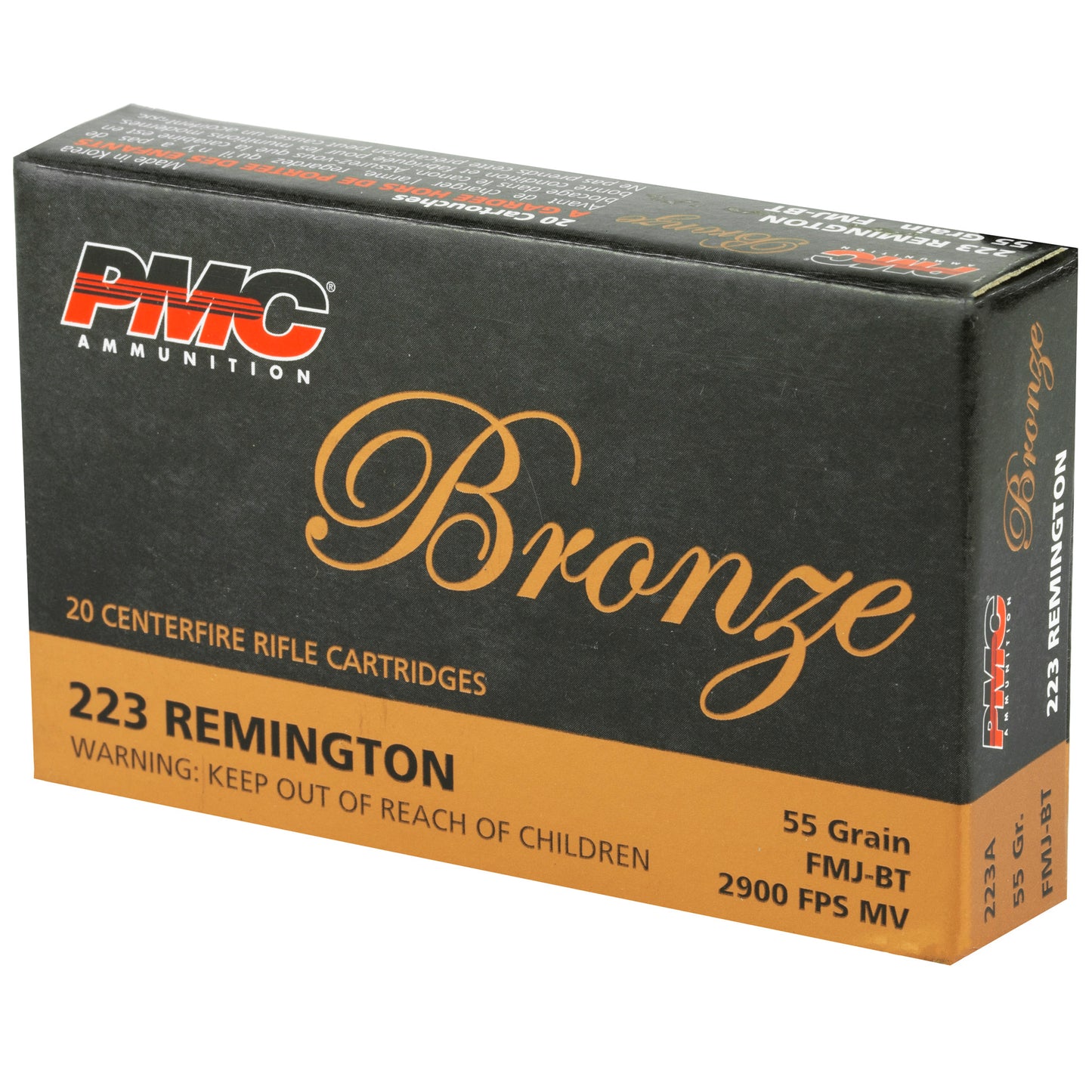 PMC Ammunition Bronze .223 Remington 55 Grain Full Metal Jacket * 20 Rounds Per Box