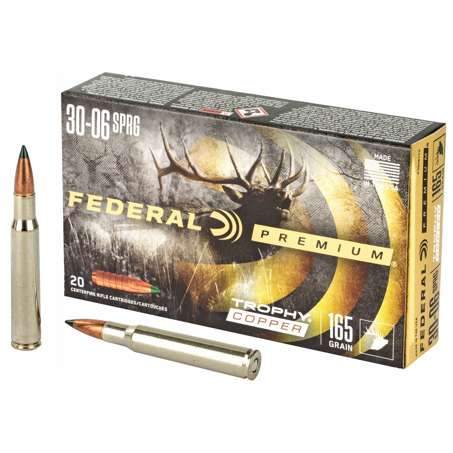 Federal Premium Trophy Copper 165-Grain 30-06 Springfield Hunting Ammo (20 Rounds)