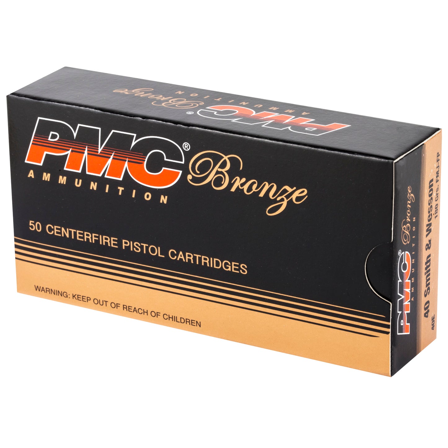 PMC Ammunition Bronze 40 S&W 180-Grain Full Metal Jacket (FMJ) * 50 Rounds Per Box