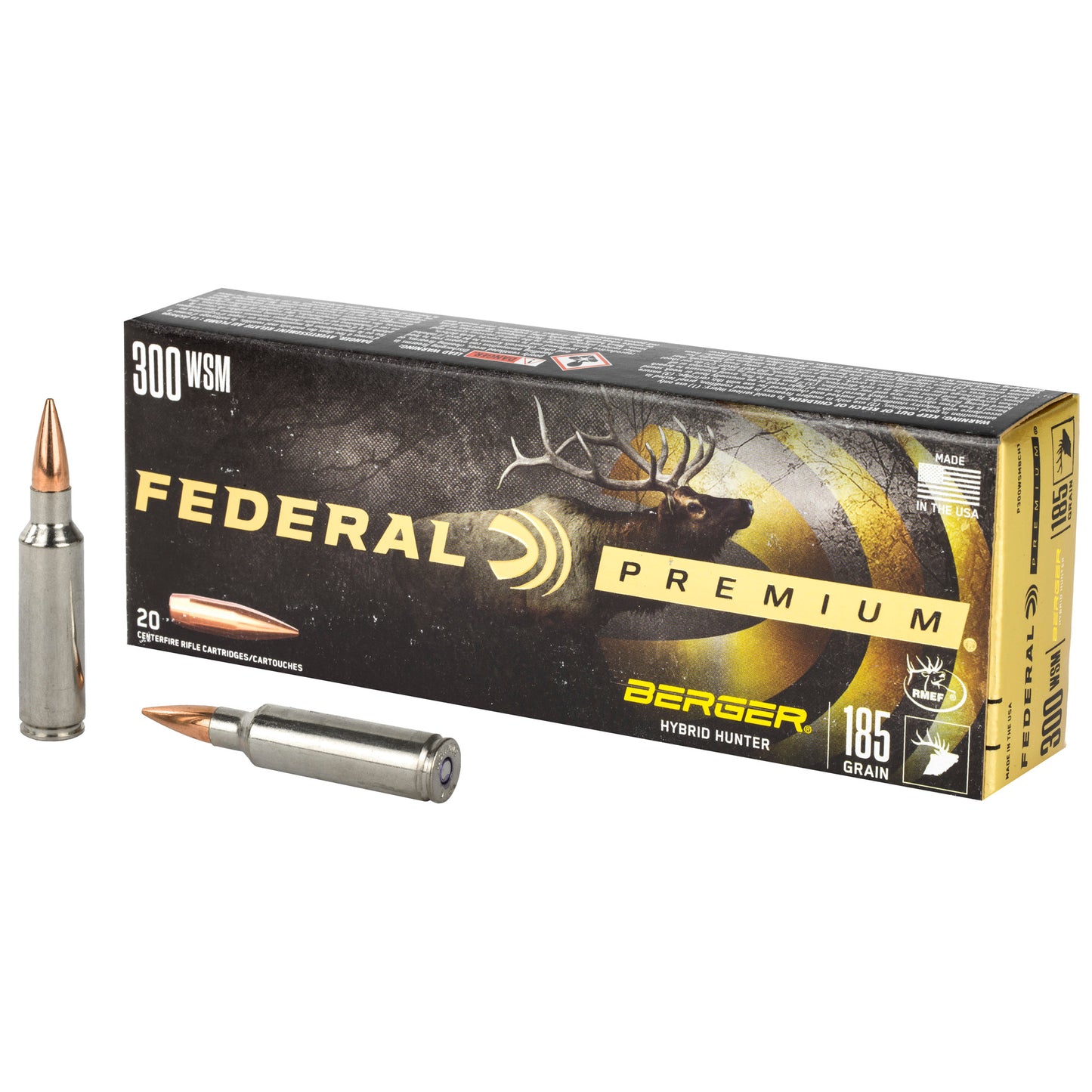 Federal Premium 300 Winchester Short Magnum 185-Grain Hybrid Hunter Ammo * Long-Range Precision