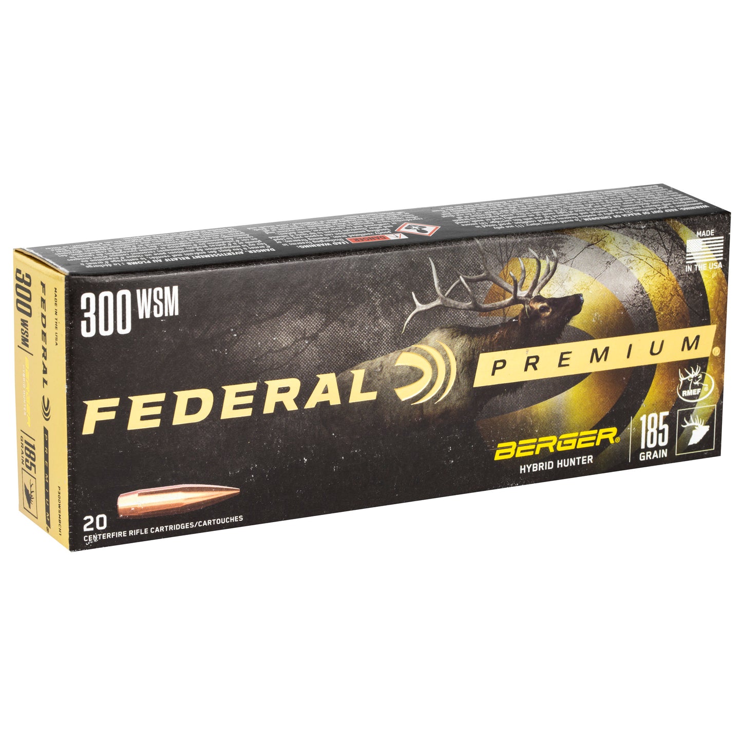 Federal Premium 300 Winchester Short Magnum 185-Grain Hybrid Hunter Ammo * Long-Range Precision