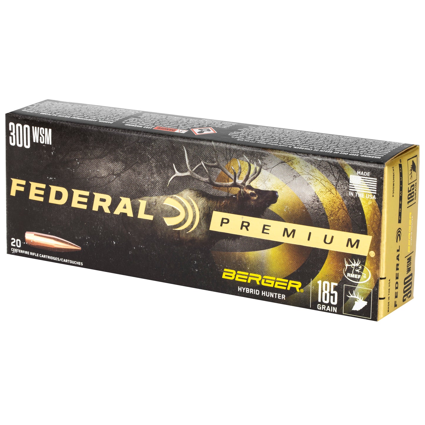 Federal Premium 300 Winchester Short Magnum 185-Grain Hybrid Hunter Ammo * Long-Range Precision