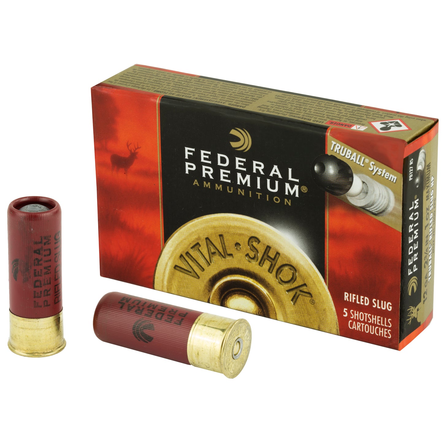 Federal Premium TruBall 12 Gauge 2.75-Inch Rifled Slug - 1 oz - Box of 5, Case of 250