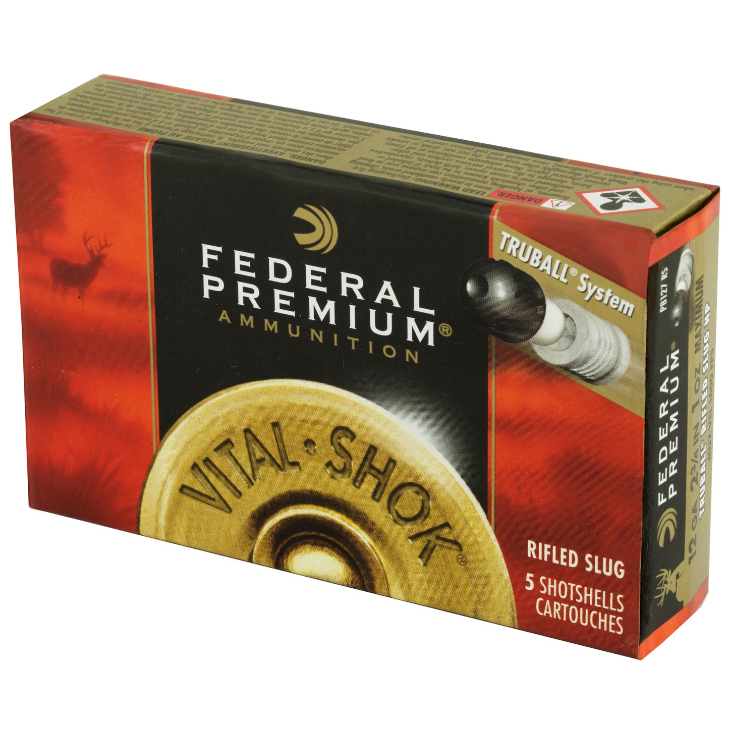 Federal Premium TruBall 12 Gauge 2.75-Inch Rifled Slug - 1 oz - Box of 5, Case of 250