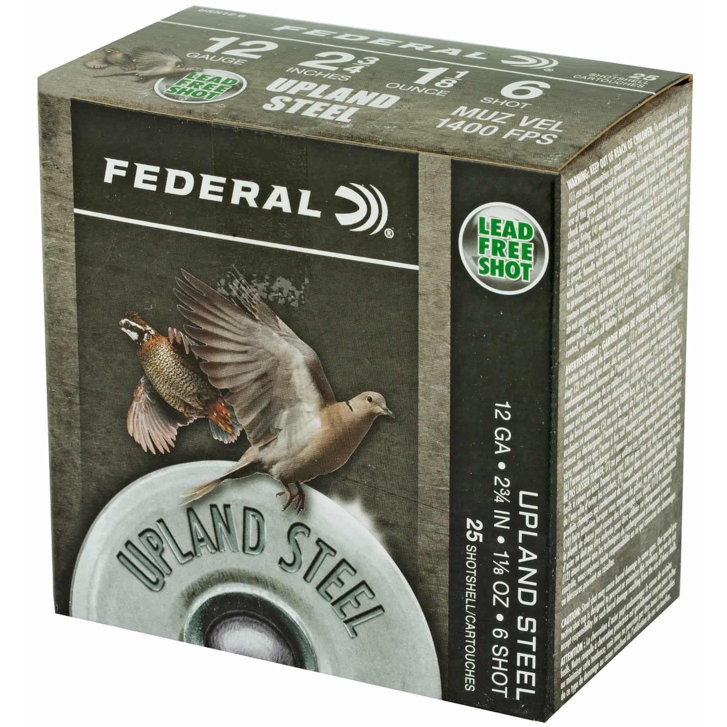 Federal Field & Range Steel 12 Gauge Shotshells * 1 1/8 oz #6 Steel Shot for Dove and Upland Game