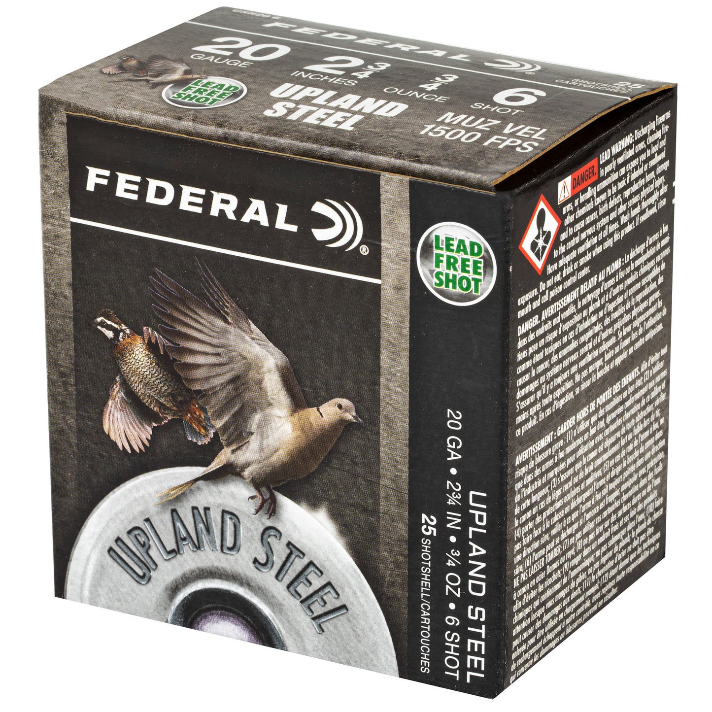 Federal Upland Steel 20 Gauge Shotshells * 7/8 oz #6 Steel Shot, 25/Box