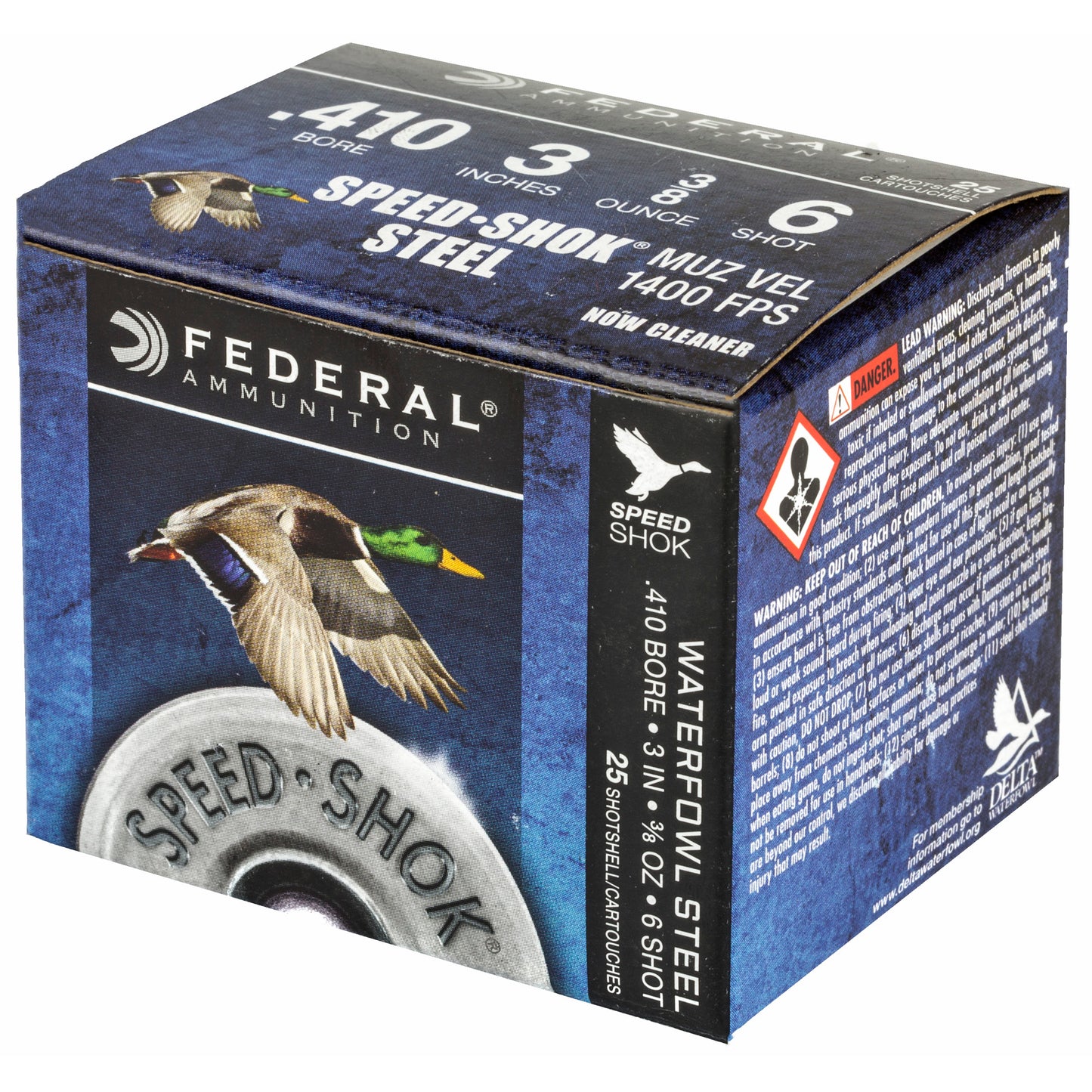 Federal Speed-Shok Steel Shot 410 Gauge 3" #6 - Reliable Hunting and Shooting Ammo