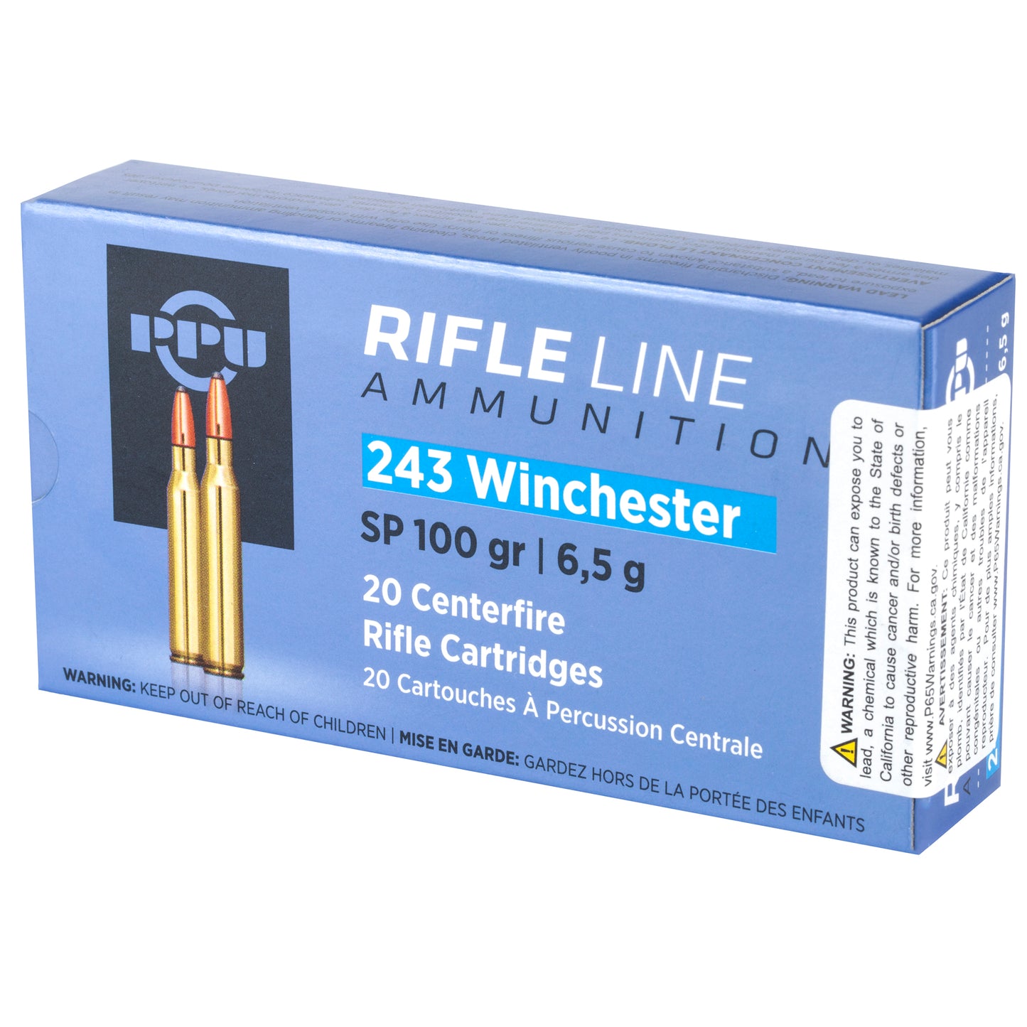 Prvi Partizan PPU 243WIN Soft Point Rifle Ammunition * 100 Grain * 20 Rounds per Box