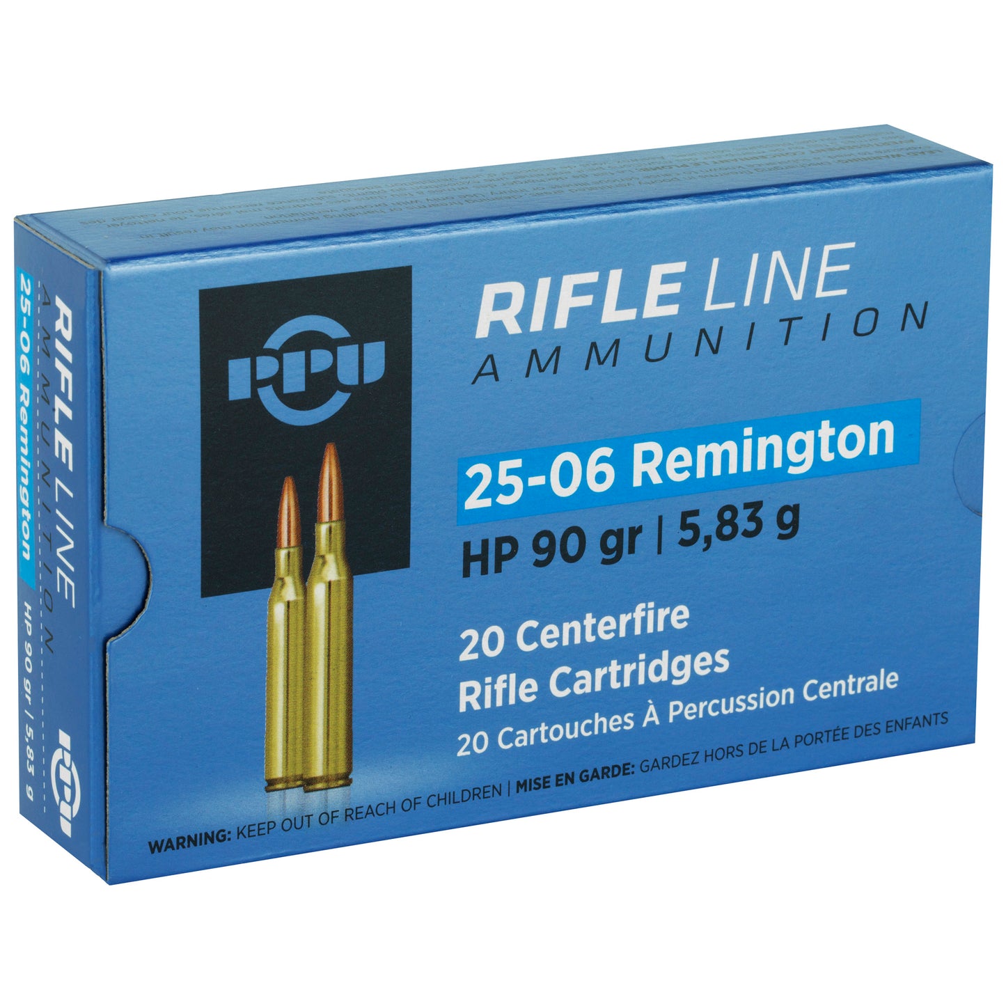 Prvi Partizan PPU 25-06 Remington Hollow Point Rifle Ammunition - 90 Grain, 20 Rounds per Box
