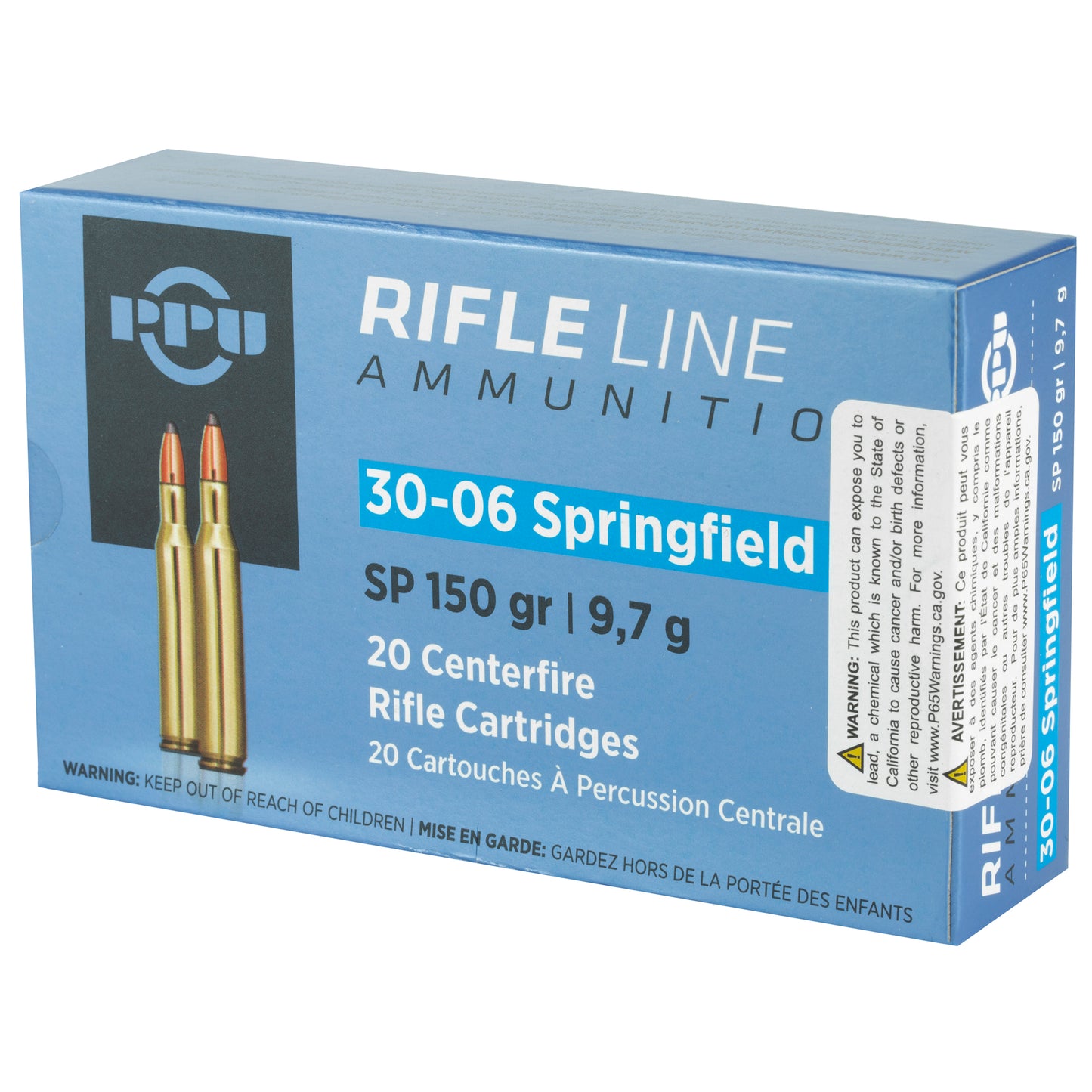 Prvi Partizan PPU 30-06 Springfield 150 Grain Soft Point Rifle Ammunition, 20 Rounds per Box