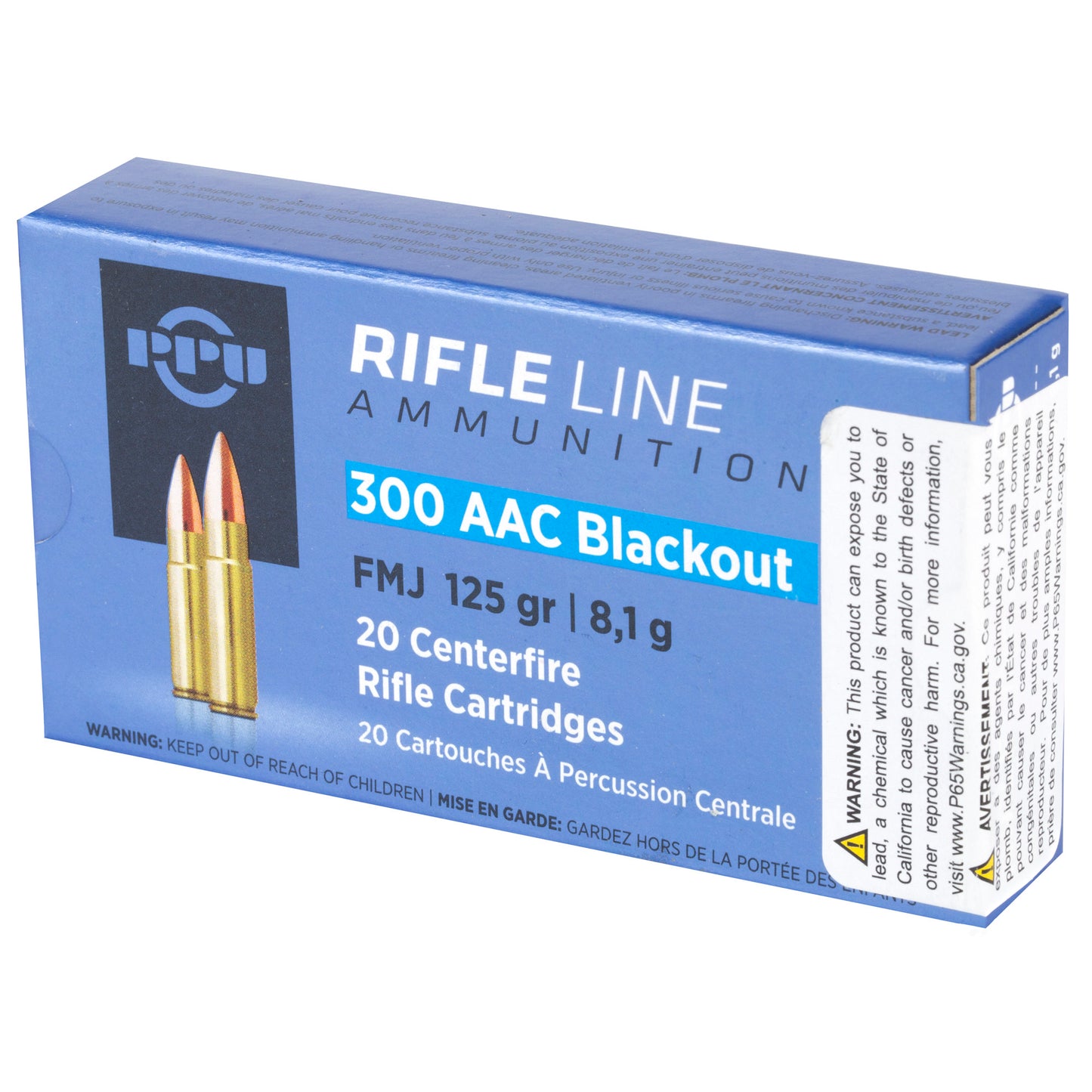 Prvi Partizan PPU 300 Blackout Full Metal Jacket 125 Grain Rifle Ammunition - Box of 20 Rounds