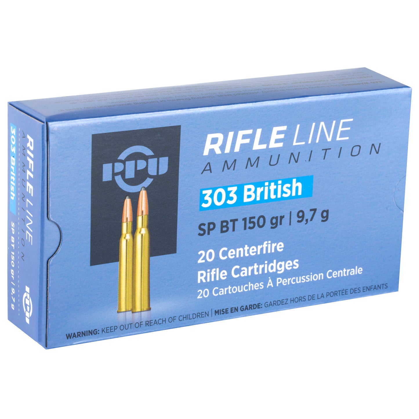 Prvi Partizan PPU 303 British Soft Point Rifle Ammunition - 150 Grain, 20 Rounds Per Box
