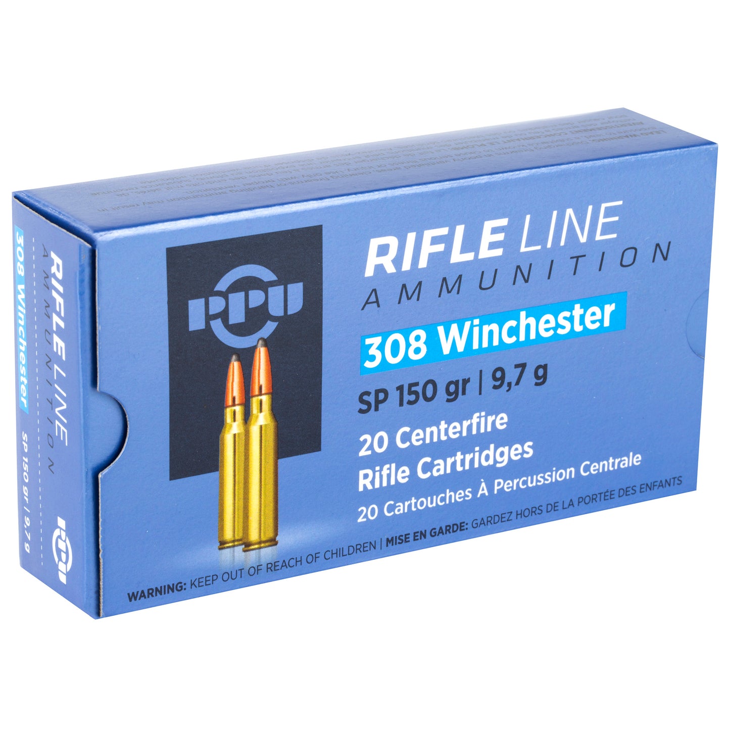 Prvi Partizan PPU 308 Winchester Soft Point Rifle Ammunition - 150 Grain, 20 Rounds per Box