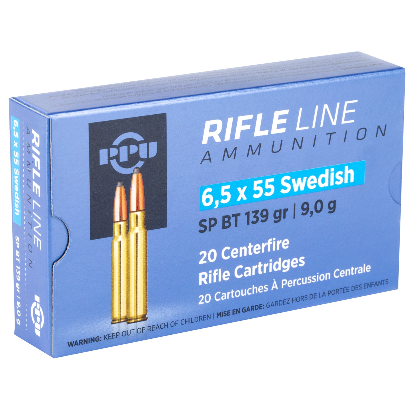 Prvi Partizan PPU 6.5x55 Swedish Soft Point Rifle Ammunition * 139 Grain, 20 Rounds per Box