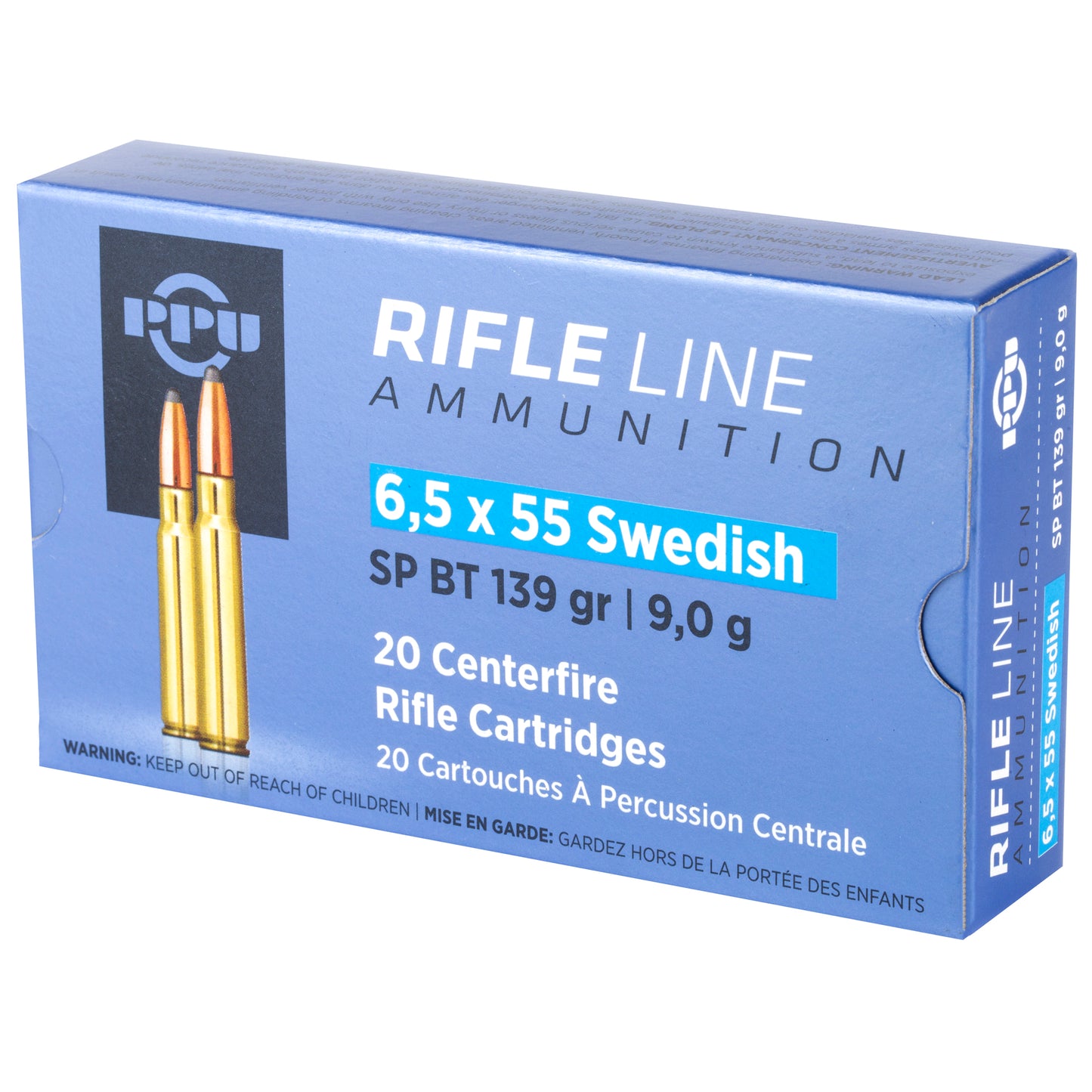 Prvi Partizan PPU 6.5x55 Swedish Soft Point Rifle Ammunition * 139 Grain, 20 Rounds per Box