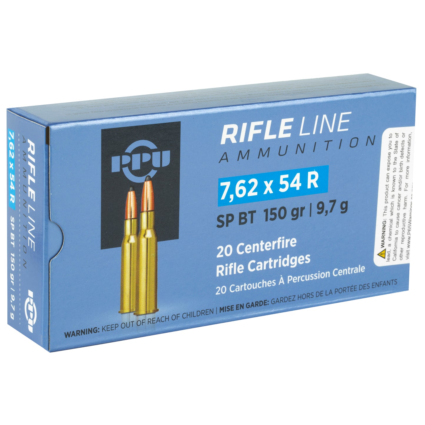 Prvi Partizan PPU 7.62x54R Soft Point Rifle Ammunition * 150 Grain, 20 Rounds per Box