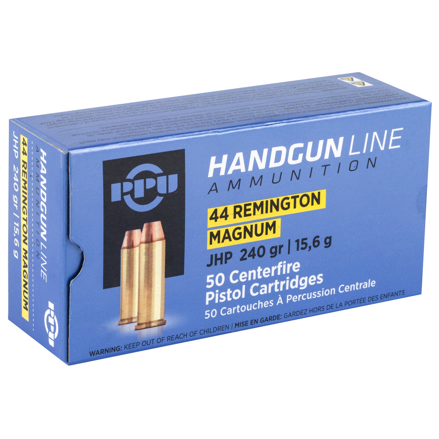 Prvi Partizan PPU 44 Magnum Hollow Point Ammunition - 240 Grain, Box of 50