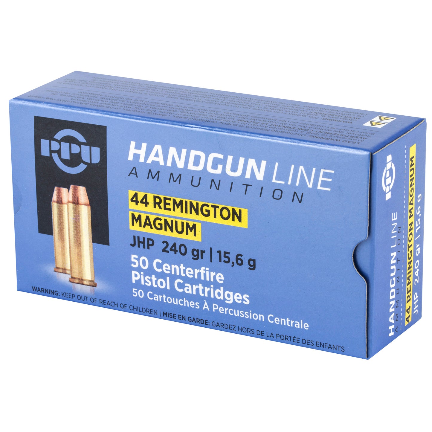 Prvi Partizan PPU 44 Magnum Hollow Point Ammunition - 240 Grain, Box of 50