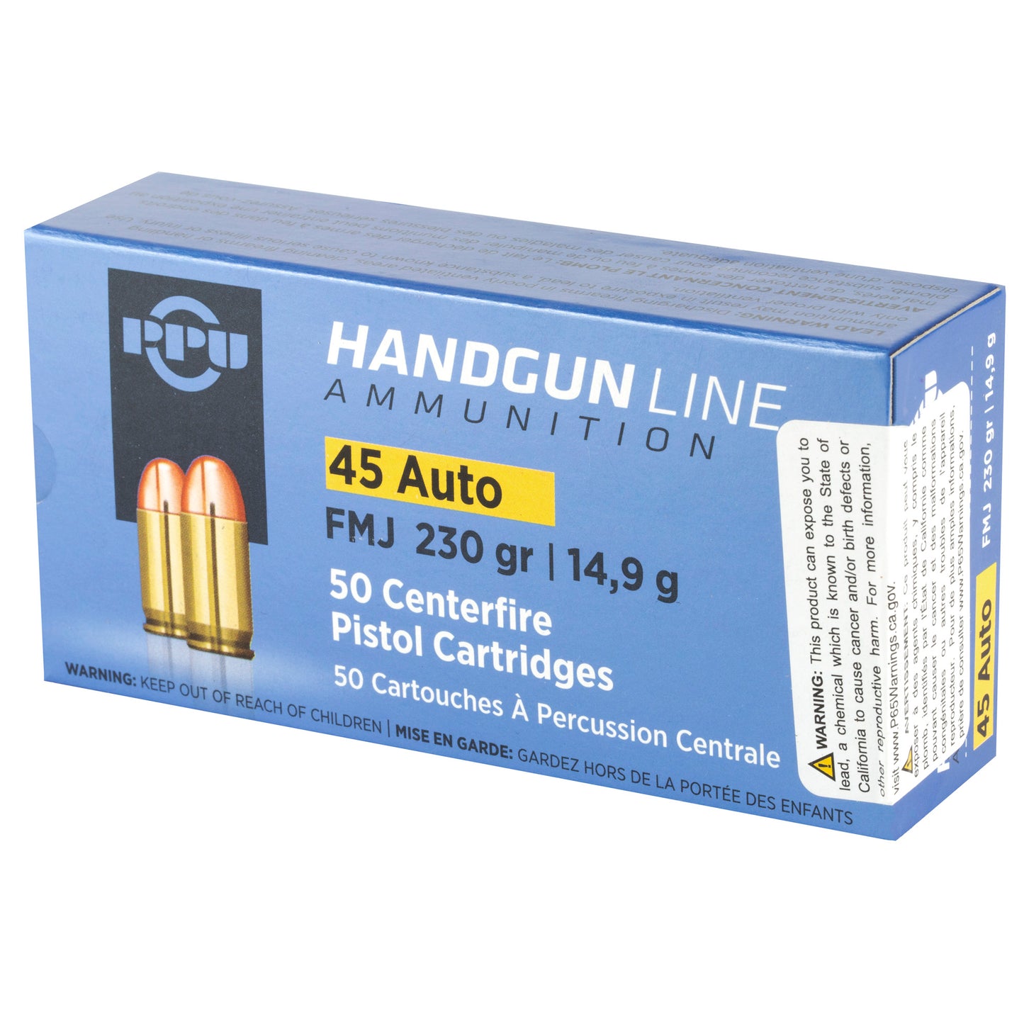 Prvi Partizan PPU 45ACP Full Metal Jacket Ammunition - 230 Grain, 50 Rounds per Box