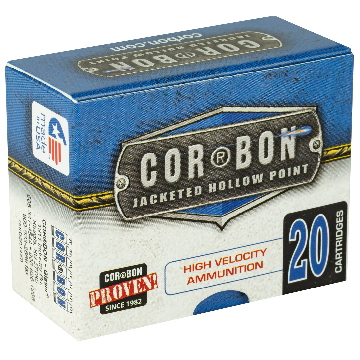 Corbon Ammo 9mm+P 90 Grain Jacketed Hollow Point Self Defense Ammunition - 20 Rounds per Box, 500 Rounds per Case