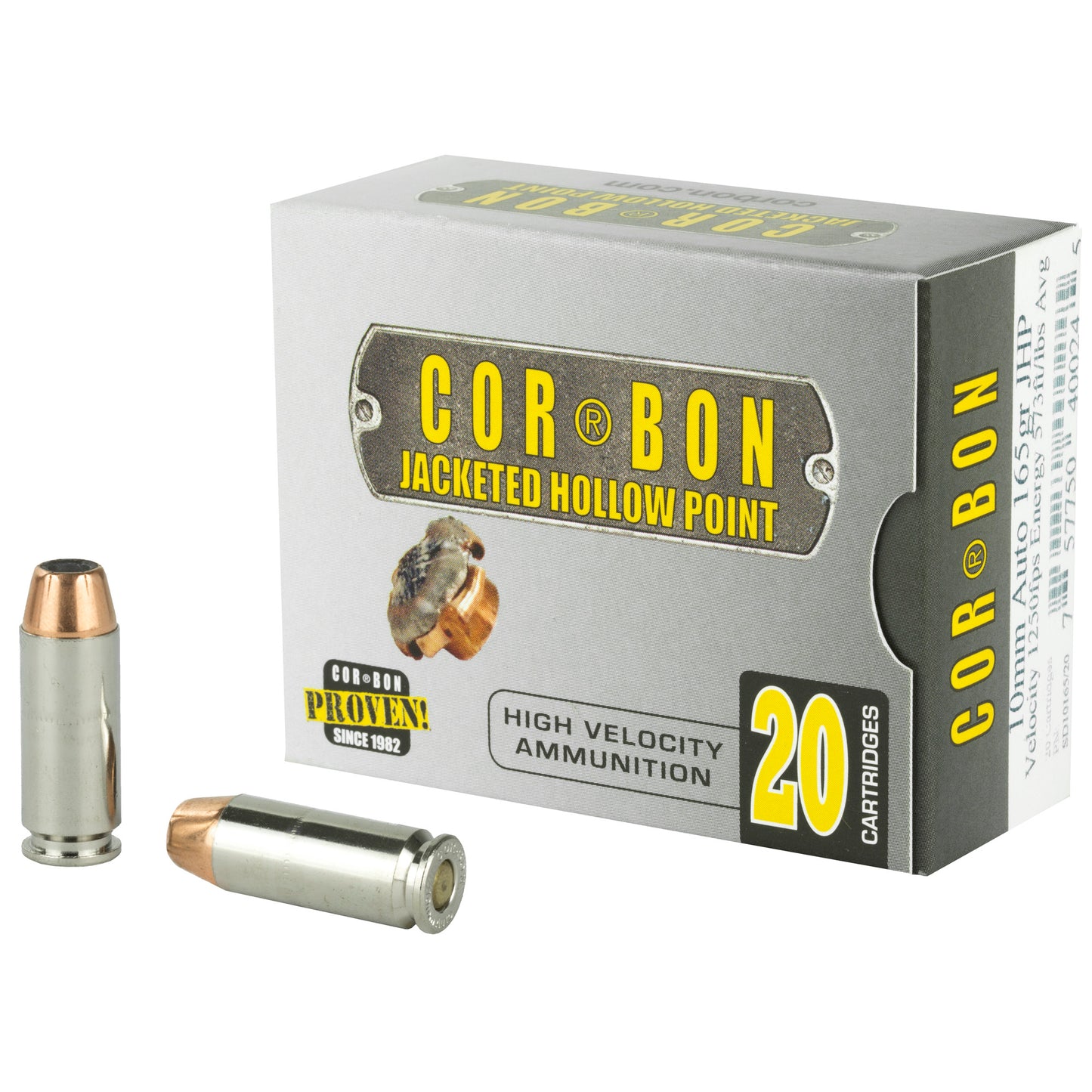 Corbon Ammo 10mm 165 Grain JHP Self Defense Ammunition - Reliable Hollow Point Performance