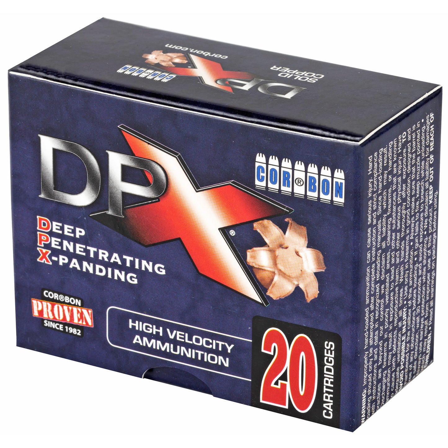 Corbon Ammo DPX 9mm +P 115 Grain Deep Penetrating X Bullet, Box of 20