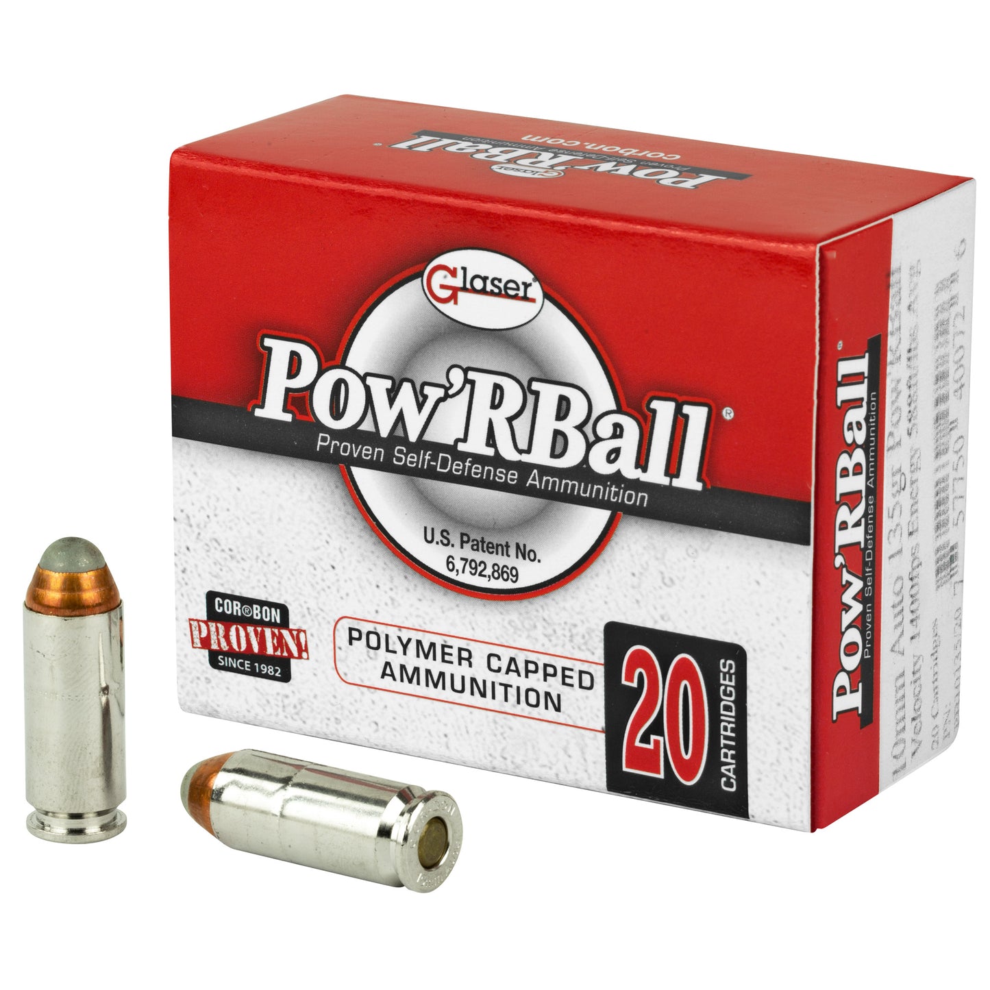 Corbon Ammo Pow'rBall 10mm 135-Grain Polymer Tip Ammunition (20 Rounds per Box)