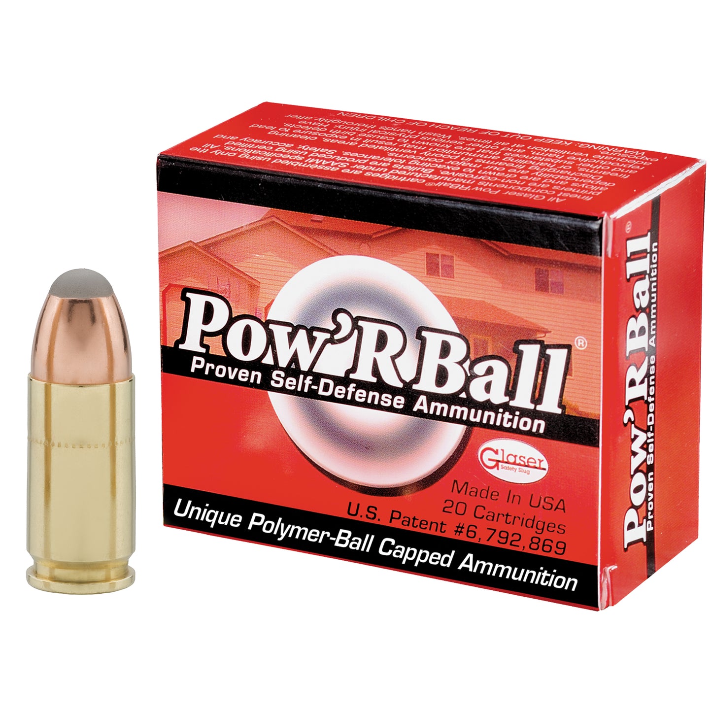 Corbon Ammo Pow'rBall 9mm +P 100 Grain Polymer Tip Ammunition * 20 Rounds per Box, 500 per Case