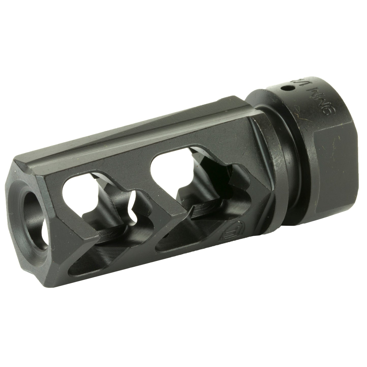 Fortis Manufacturing Inc. 9mm Muzzle Brake - Black, Part Number 9MM-MB-BLK-28