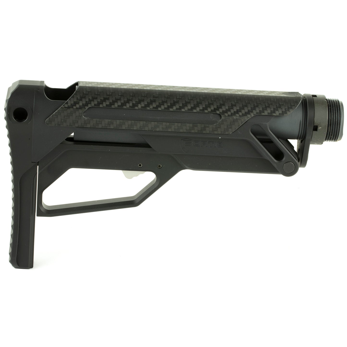 Fortis Manufacturing LA Stock with Buffer Tube Bundle Kit * Black Aluminum Collapsible AR-15 Stock