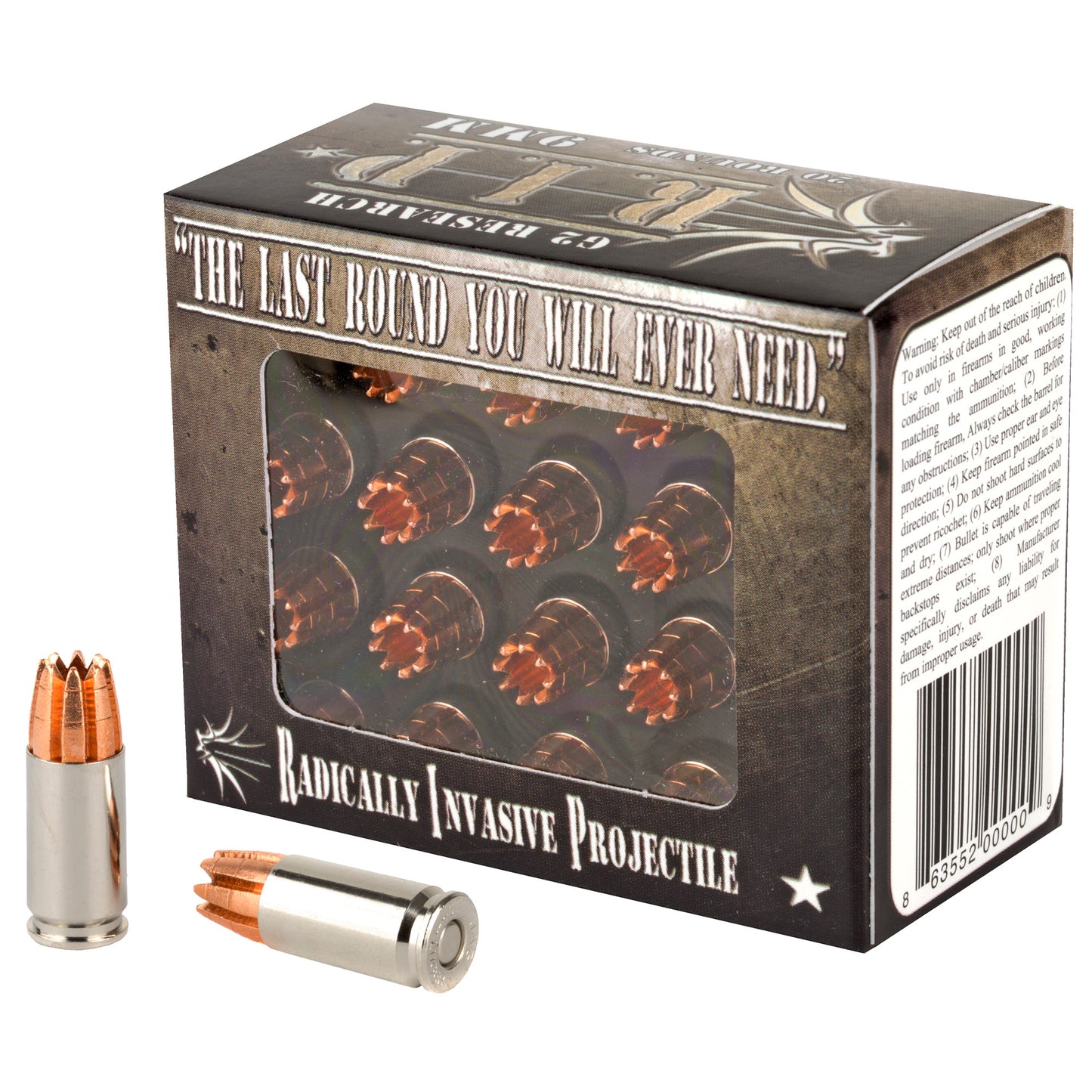 G2 Research G2R RIP 9mm 92-Grain Copper Ammunition * Last Round You*ll Ever Need