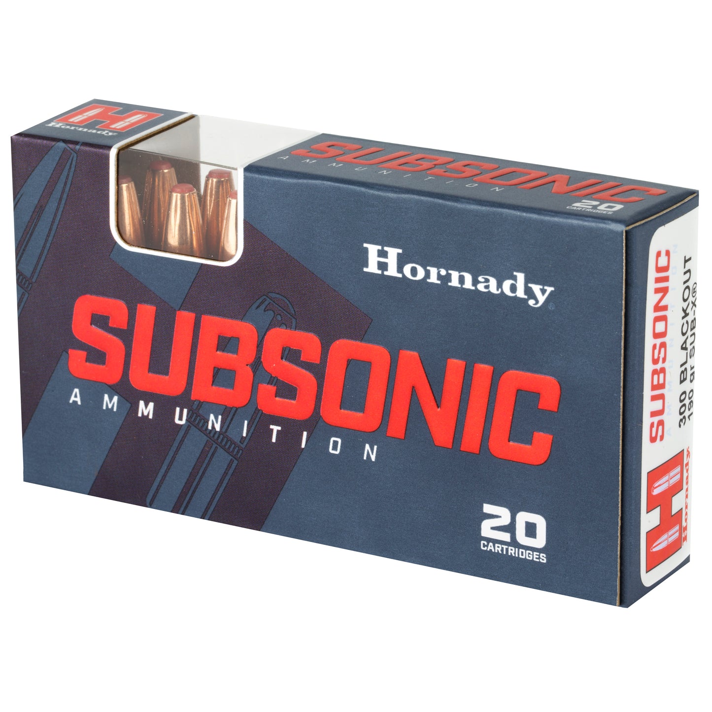 Hornady 300 Blackout Subsonic Ammunition 190 Grain Sub-X * Reliable Low-Velocity Expansion for Suppressed Shooting