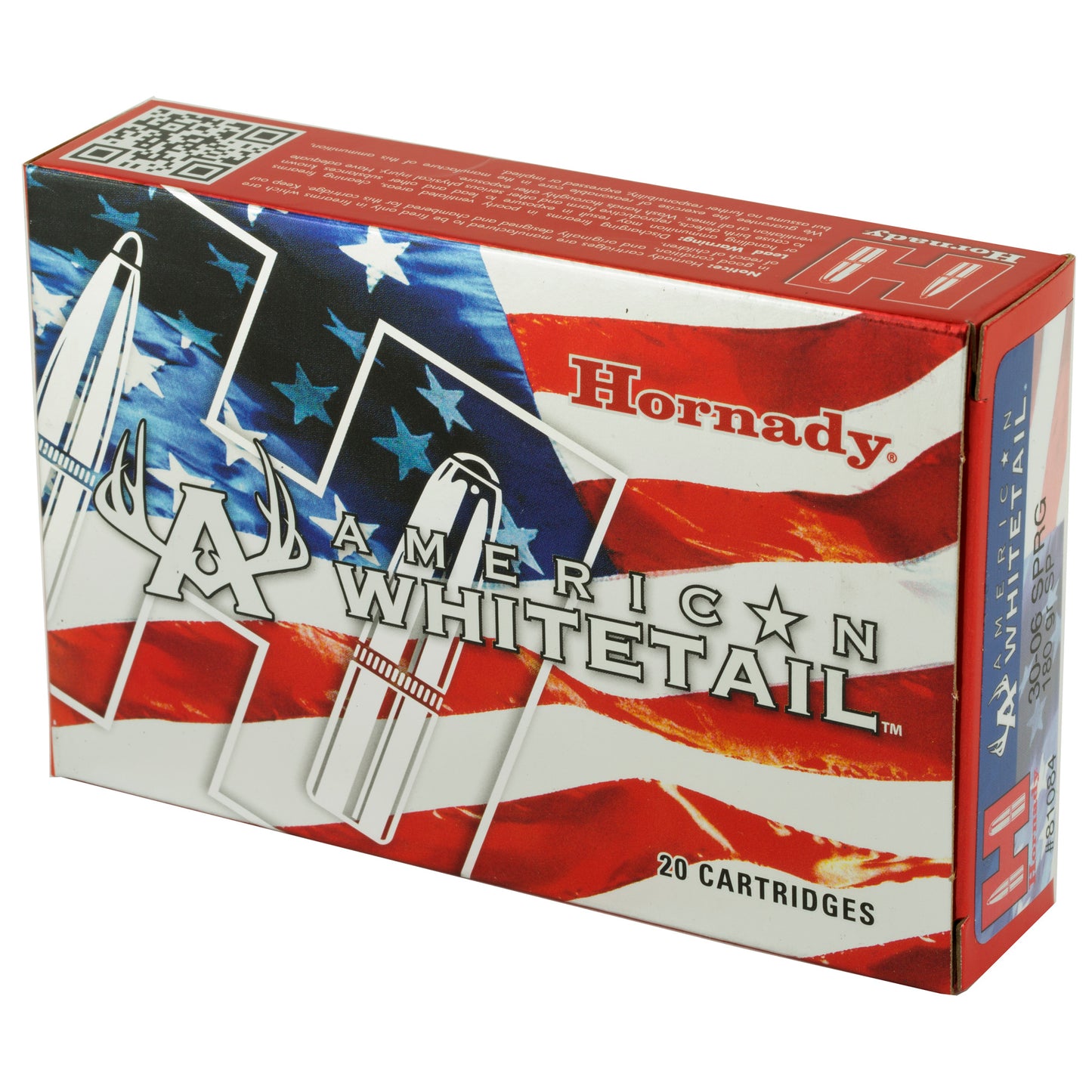 Hornady American Whitetail 30-06 Springfield 180-Grain InterLock Ammunition - 20 Rounds