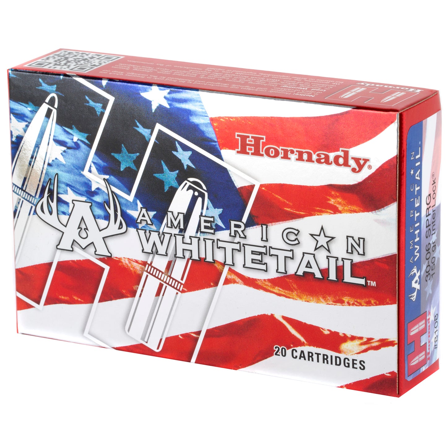 Hornady American Whitetail 30-06 Springfield 150 Grain InterLock Ammunition * 20 Rounds per Box