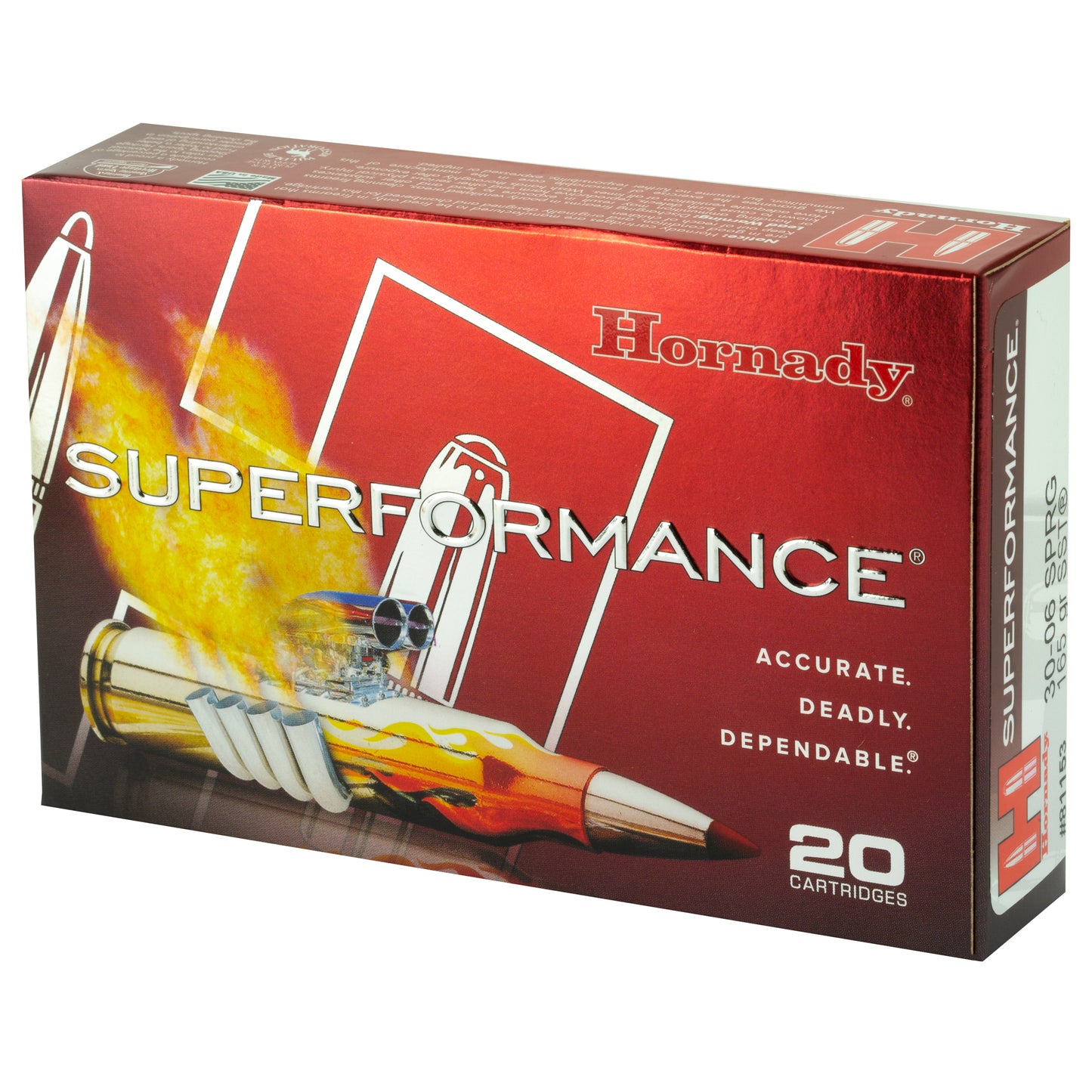 Hornady Superformance 30-06 Springfield 165 Grain SST Ammunition (20 Rounds)