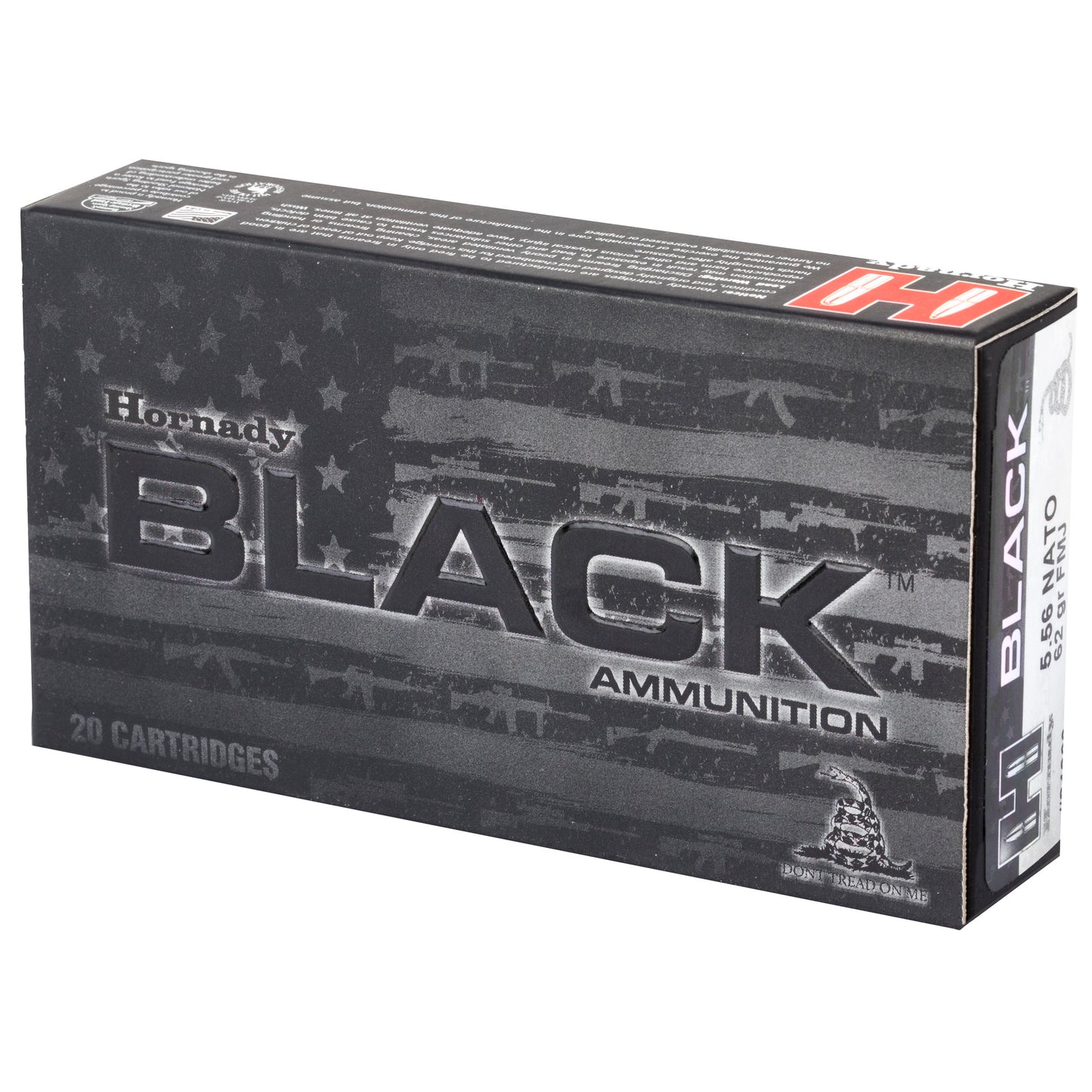 Hornady Black 556 NATO 62 Grain FMJ Ammunition * Reliable Performance for Your Favorite Guns