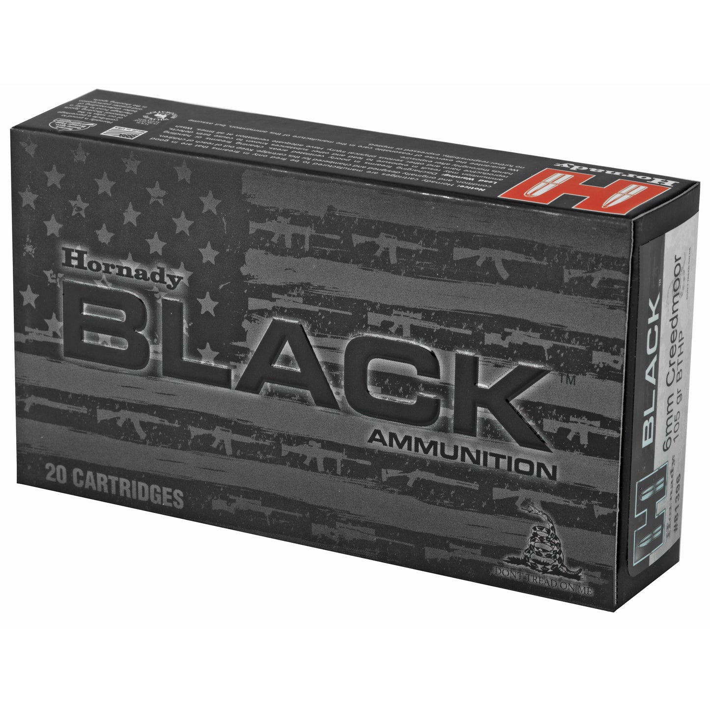 Hornady Black 6mm Creedmoor 105-Grain Boat Tail Hollow Point Bullets (20-Pack)