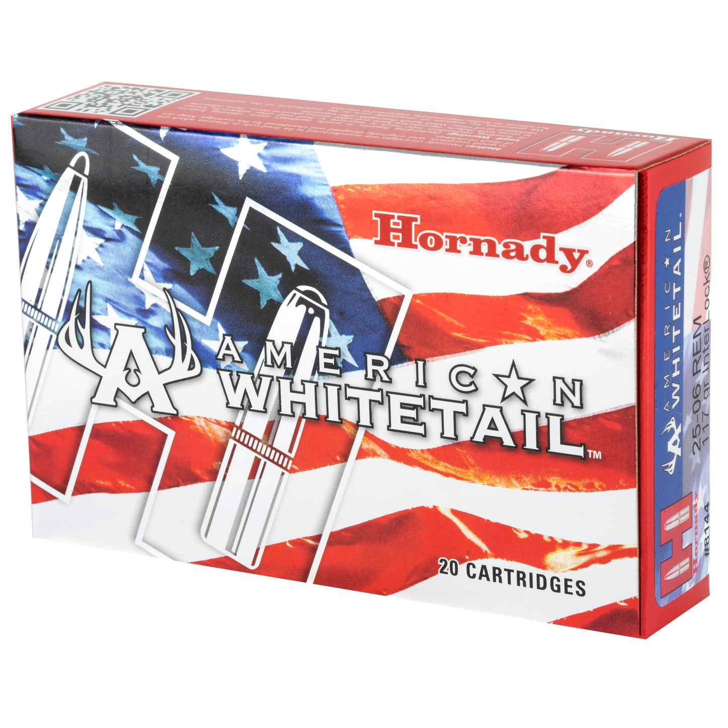 Hornady American Whitetail 25-06 Remington 117 Grain InterLock Rifle Ammunition * Pack of 20