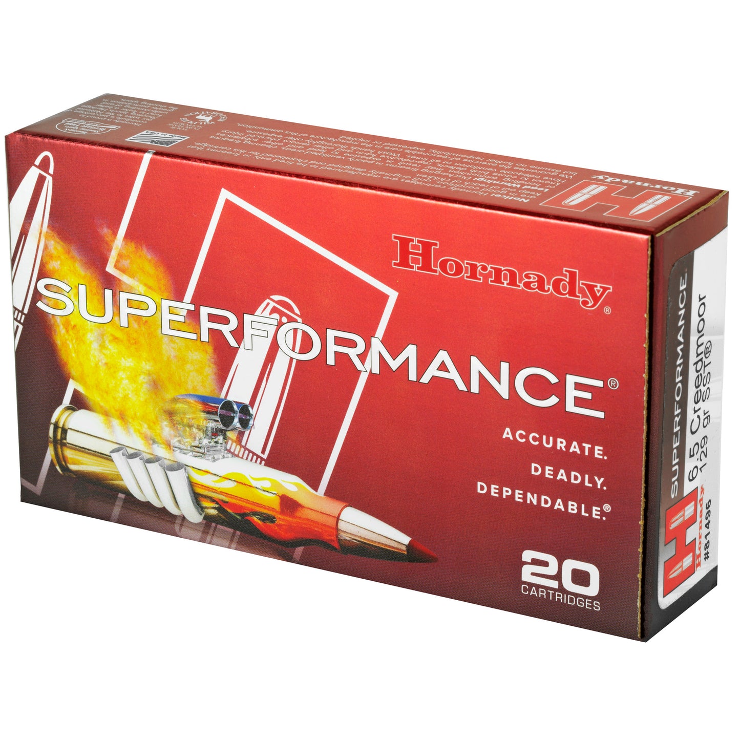 Hornady Superformance 6.5 Creedmoor 129-Grain SST Bullets (20 Rounds per Box)