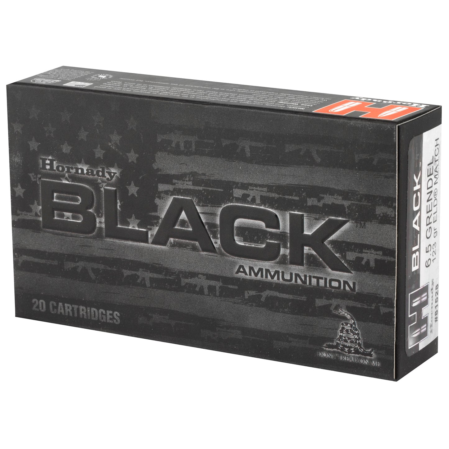 Hornady BLACK 6.5 Grendel ELD Match Ammunition * 123 Grain, Box of 20