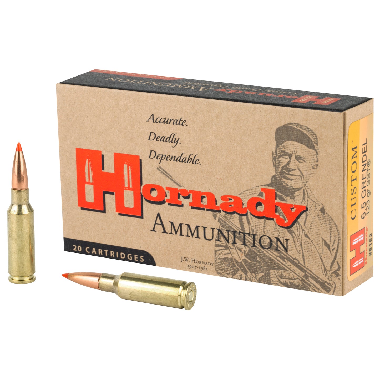 Hornady Custom 6.5 Grendel SST Ammunition * 123 Grain, Box of 20