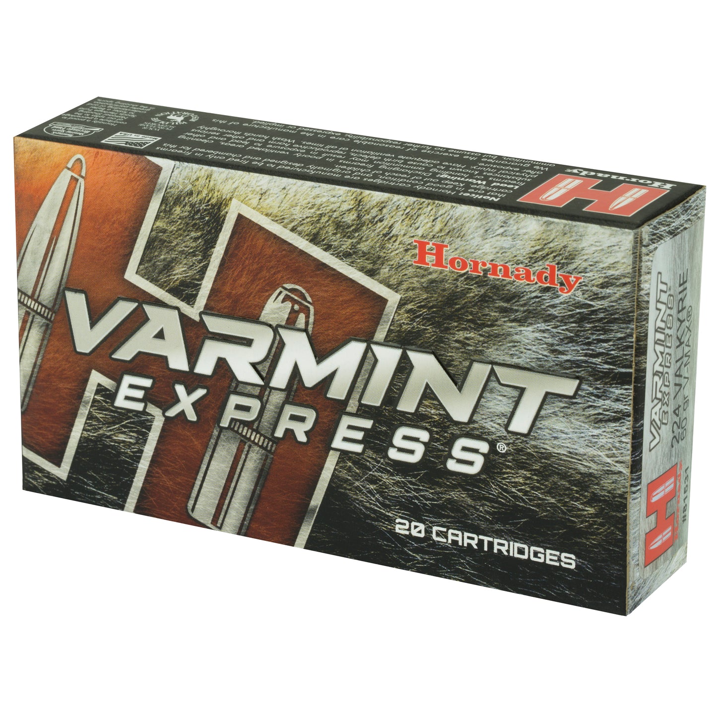 Hornady Varmint Express 224 Valkyrie 60-Grain V-Max Bullet * Pack of 20