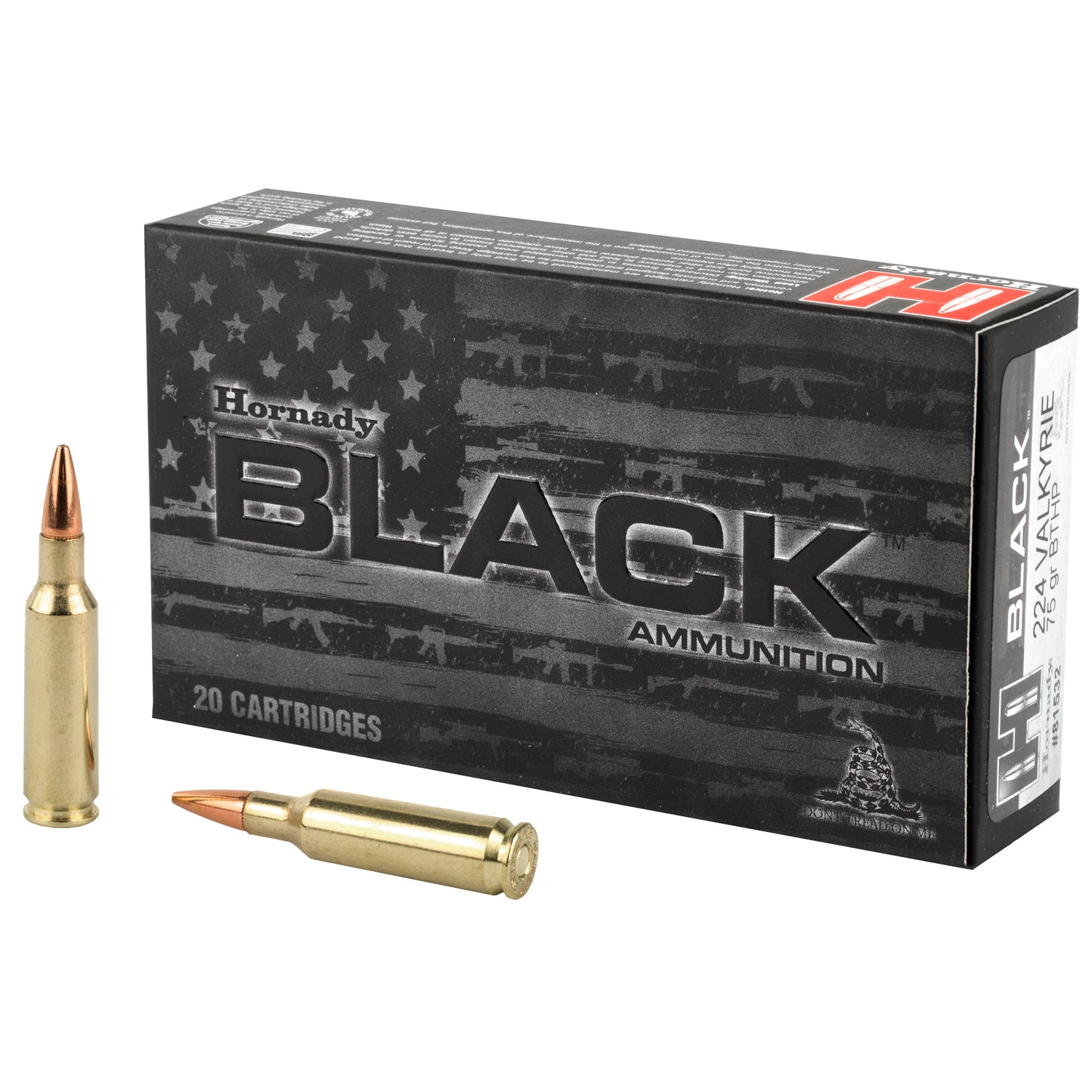 Hornady Black 224 Valkyrie 75 Grain Boat Tail Hollow Point Bullets (20 Rounds per Box)