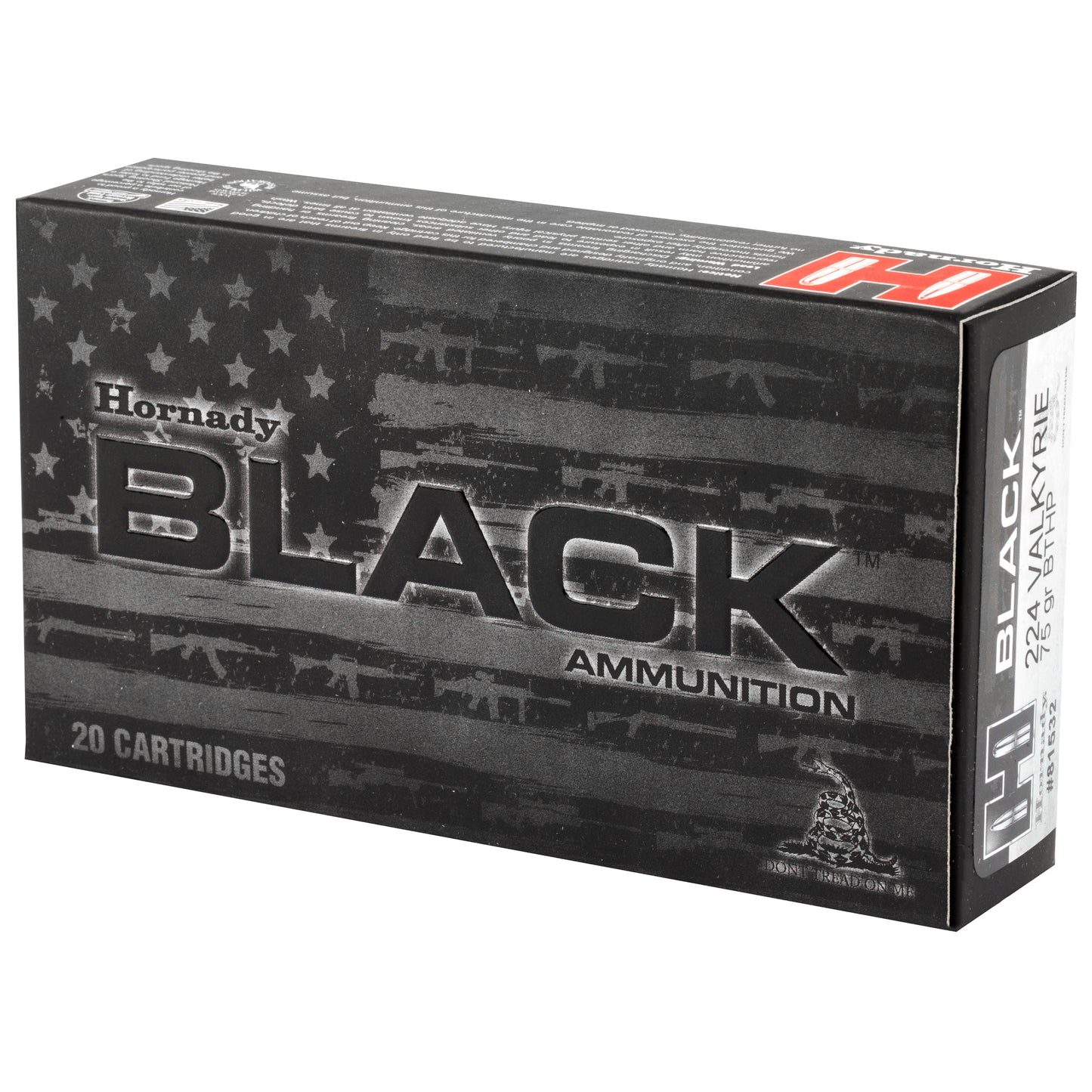 Hornady Black 224 Valkyrie 75 Grain Boat Tail Hollow Point Bullets (20 Rounds per Box)